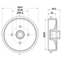Stabdžių būgnas MINTEX MBD121