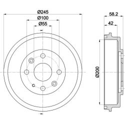 Stabdžių būgnas MINTEX MBD207