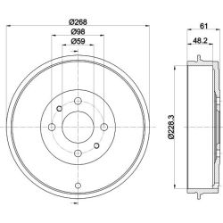 Stabdžių būgnas MINTEX MBD219
