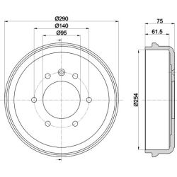 Stabdžių būgnas MINTEX MBD223