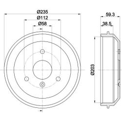Stabdžių būgnas MINTEX MBD241