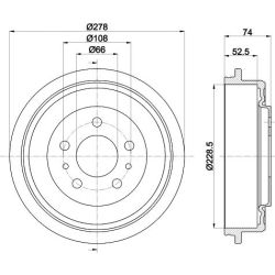 Stabdžių būgnas MINTEX MBD263