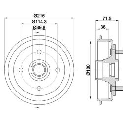 Stabdžių būgnas MINTEX MBD274