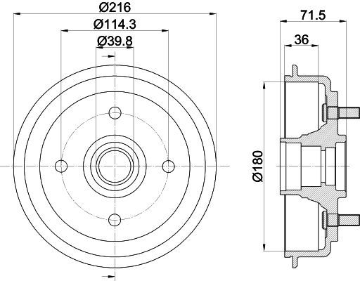 Stabdžių būgnas MINTEX MBD274