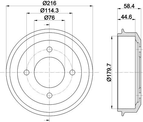 Stabdžių būgnas MINTEX MBD275
