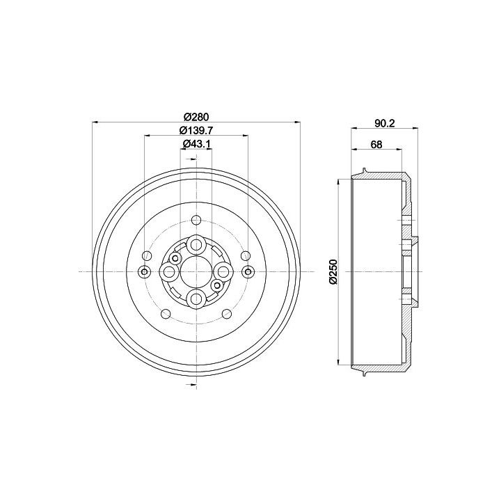 Stabdžių būgnas MINTEX MBD278