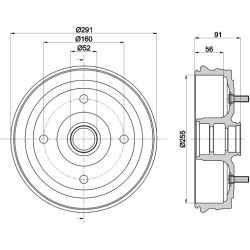 Stabdžių būgnas MINTEX MBD280