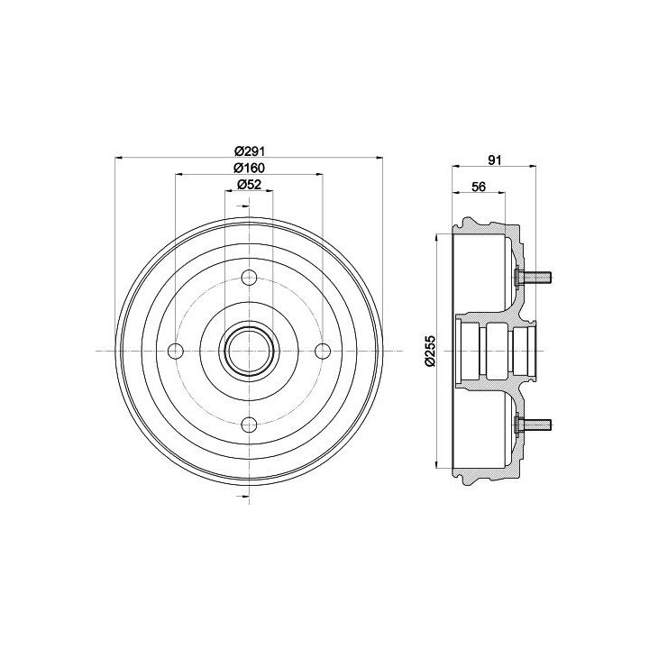 Stabdžių būgnas MINTEX MBD280