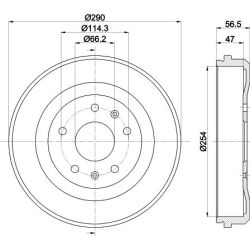Stabdžių būgnas MINTEX MBD281