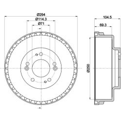Stabdžių būgnas MINTEX MBD283