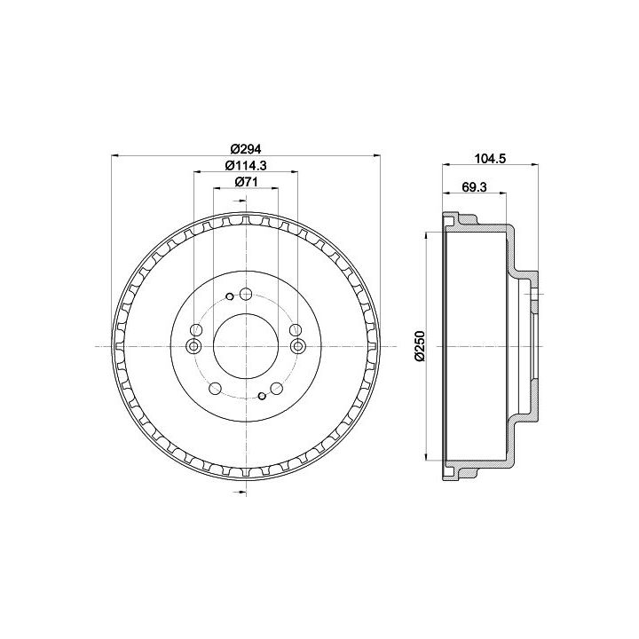 Stabdžių būgnas MINTEX MBD283