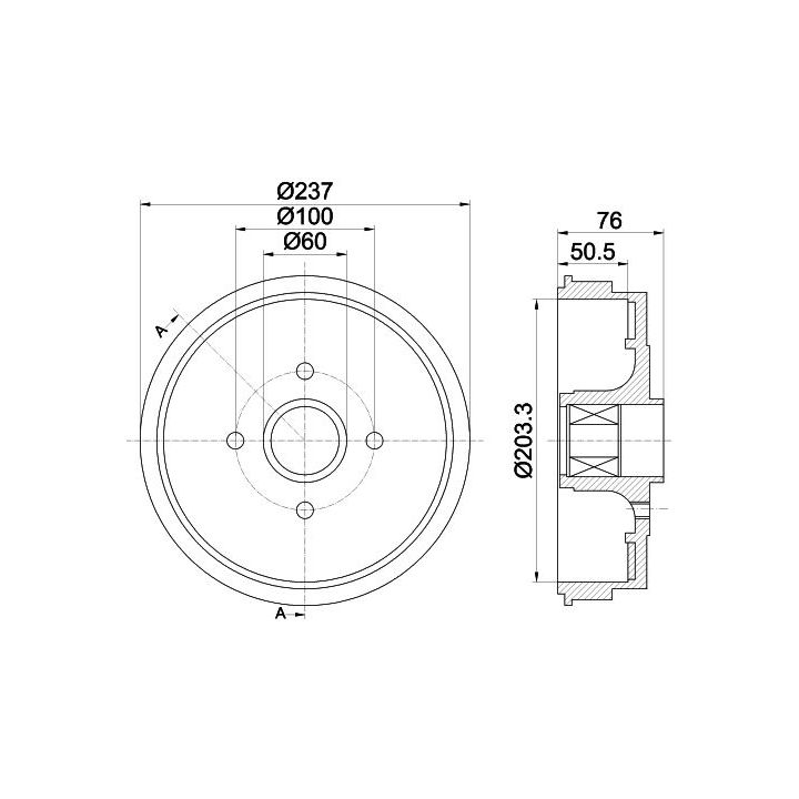 Stabdžių būgnas MINTEX MBD289