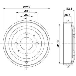Stabdžių būgnas MINTEX MBD299