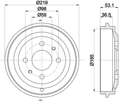 Stabdžių būgnas MINTEX MBD299