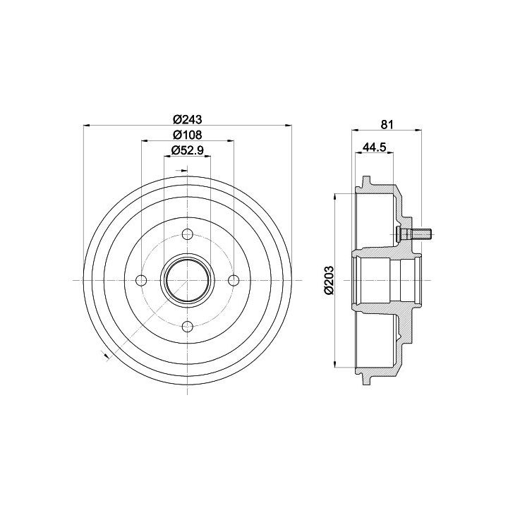 Stabdžių būgnas MINTEX MBD305