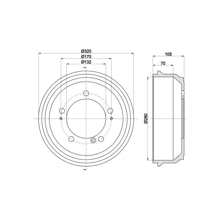 Stabdžių būgnas MINTEX MBD307