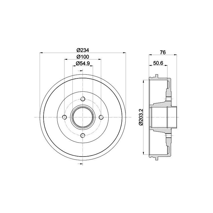 Stabdžių būgnas MINTEX MBD308