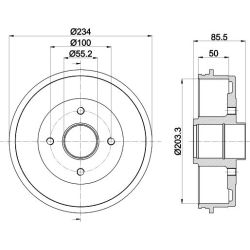 Stabdžių būgnas MINTEX MBD309