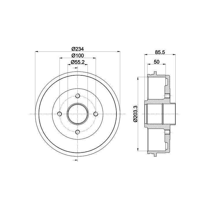 Stabdžių būgnas MINTEX MBD309
