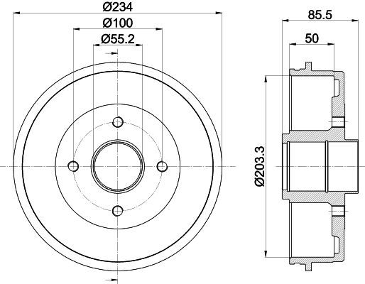 Stabdžių būgnas MINTEX MBD309