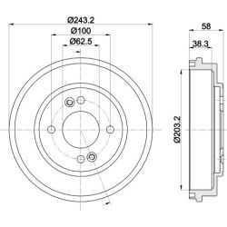 Stabdžių būgnas MINTEX MBD312