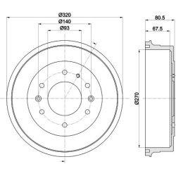 Stabdžių būgnas MINTEX MBD314