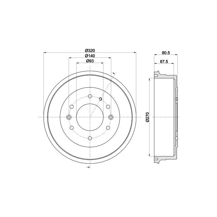 Stabdžių būgnas MINTEX MBD314