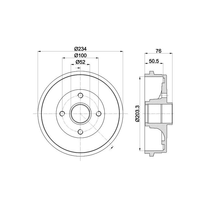 Stabdžių būgnas MINTEX MBD317