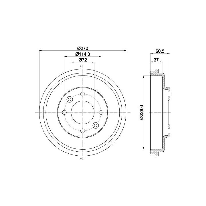 Stabdžių būgnas MINTEX MBD324