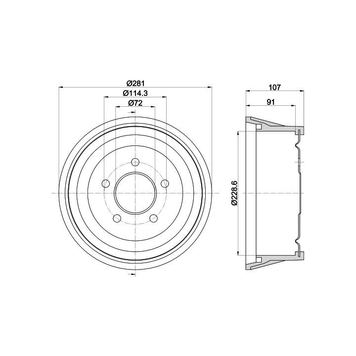 Stabdžių būgnas MINTEX MBD327