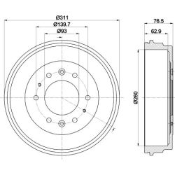 Stabdžių būgnas MINTEX MBD335