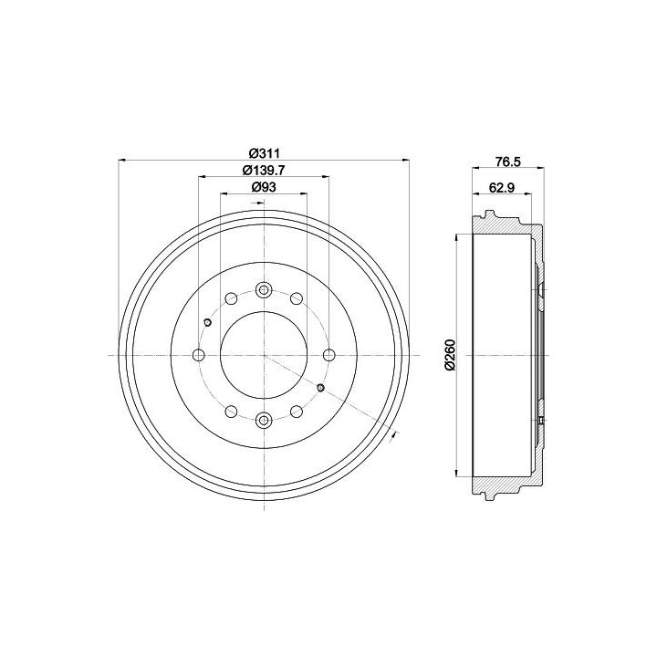 Stabdžių būgnas MINTEX MBD335