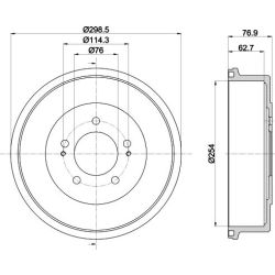 Stabdžių būgnas MINTEX MBD337