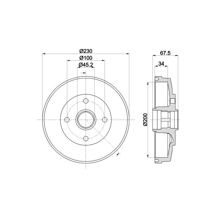 Stabdžių būgnas MINTEX MBD345