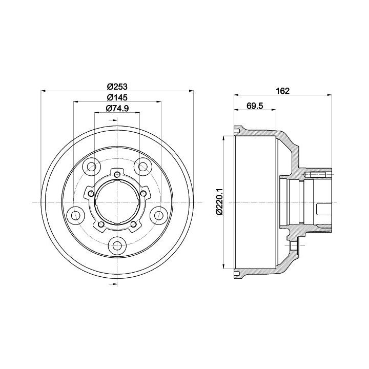 Stabdžių būgnas MINTEX MBD350