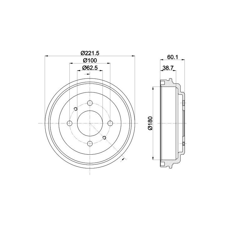 Stabdžių būgnas MINTEX MBD355