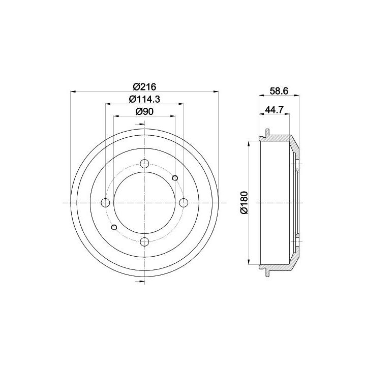 Stabdžių būgnas MINTEX MBD356