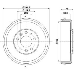 Stabdžių būgnas MINTEX MBD358