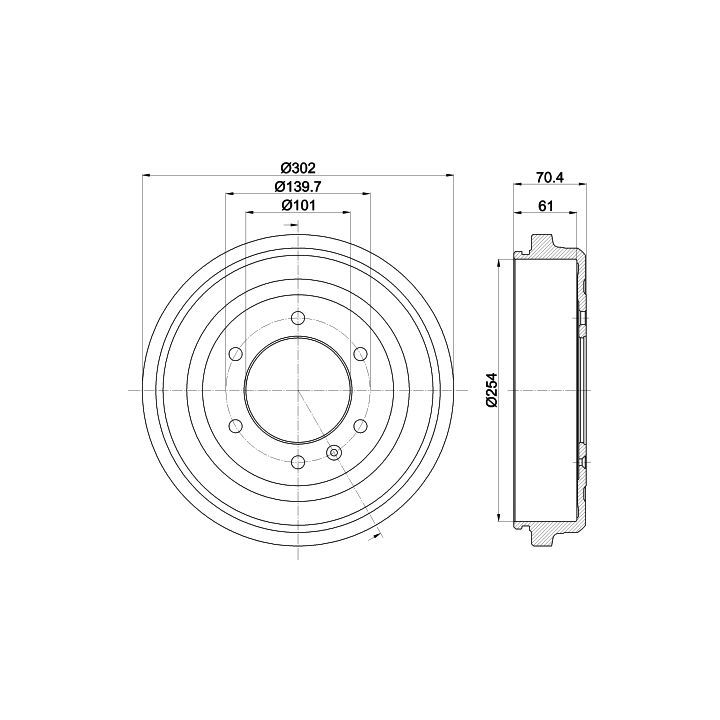 Stabdžių būgnas MINTEX MBD390