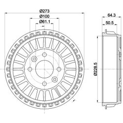 Stabdžių būgnas MINTEX MBD409