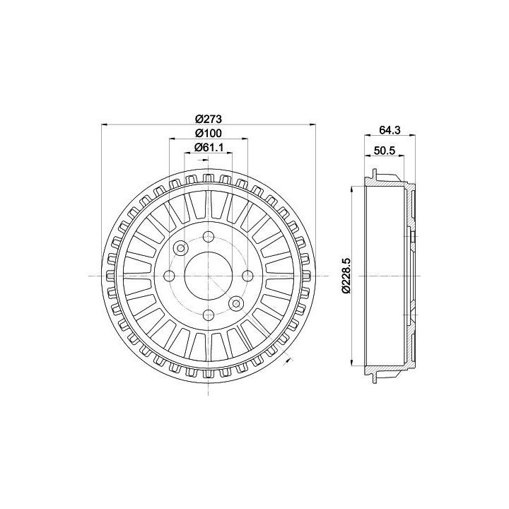 Stabdžių būgnas MINTEX MBD409