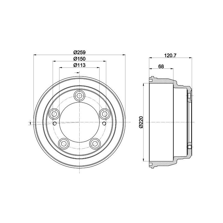 Stabdžių būgnas MINTEX MBD414