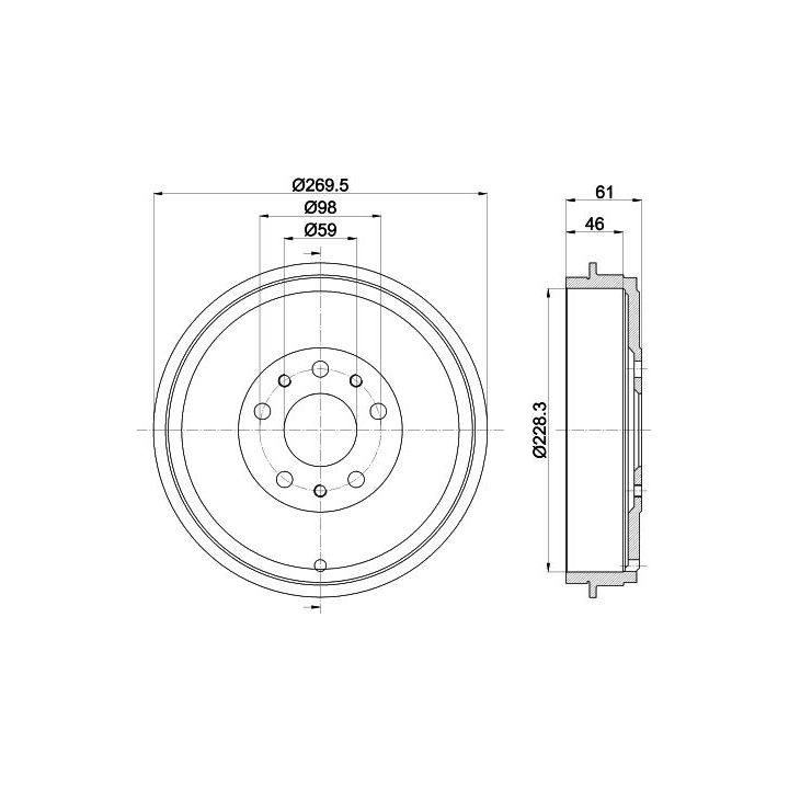 Stabdžių būgnas MINTEX MBD418