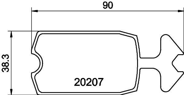 Stabdžių trinkelių rinkinys, diskinis stabdys MINTEX MDB1029