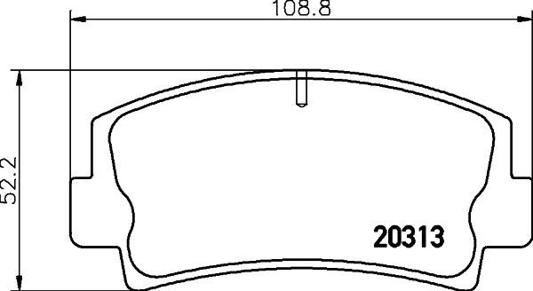 Stabdžių trinkelių rinkinys, diskinis stabdys MINTEX MDB1058