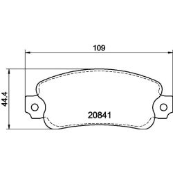 Stabdžių trinkelių rinkinys, diskinis stabdys MINTEX MDB1088
