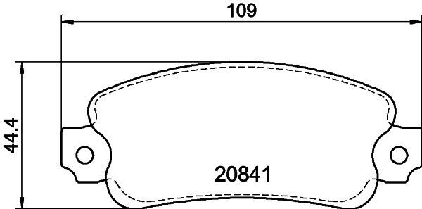 Stabdžių trinkelių rinkinys, diskinis stabdys MINTEX MDB1088