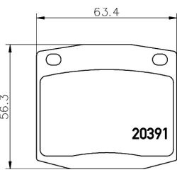 Stabdžių trinkelių rinkinys, diskinis stabdys MINTEX MDB1097