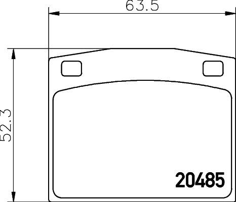 Stabdžių trinkelių rinkinys, diskinis stabdys MINTEX MDB1106