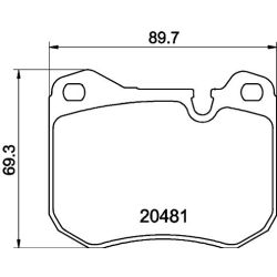 Stabdžių trinkelių rinkinys, diskinis stabdys MINTEX MDB1132